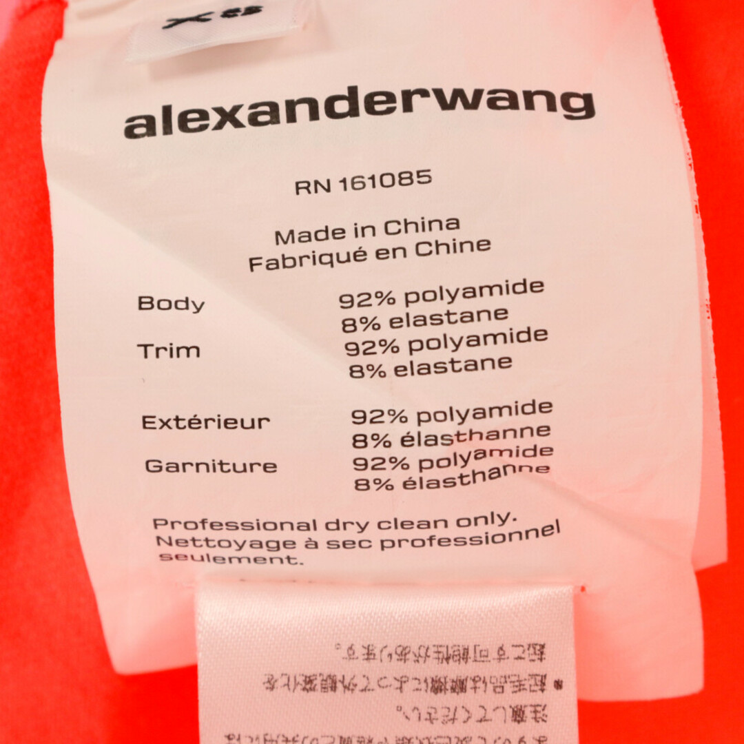 Alexander Wang(アレキサンダーワン)のALEXANDER WANG アレキサンダーワン フロントロゴ ハイネックタイトワンピース ピンク レディースのワンピース(ミニワンピース)の商品写真