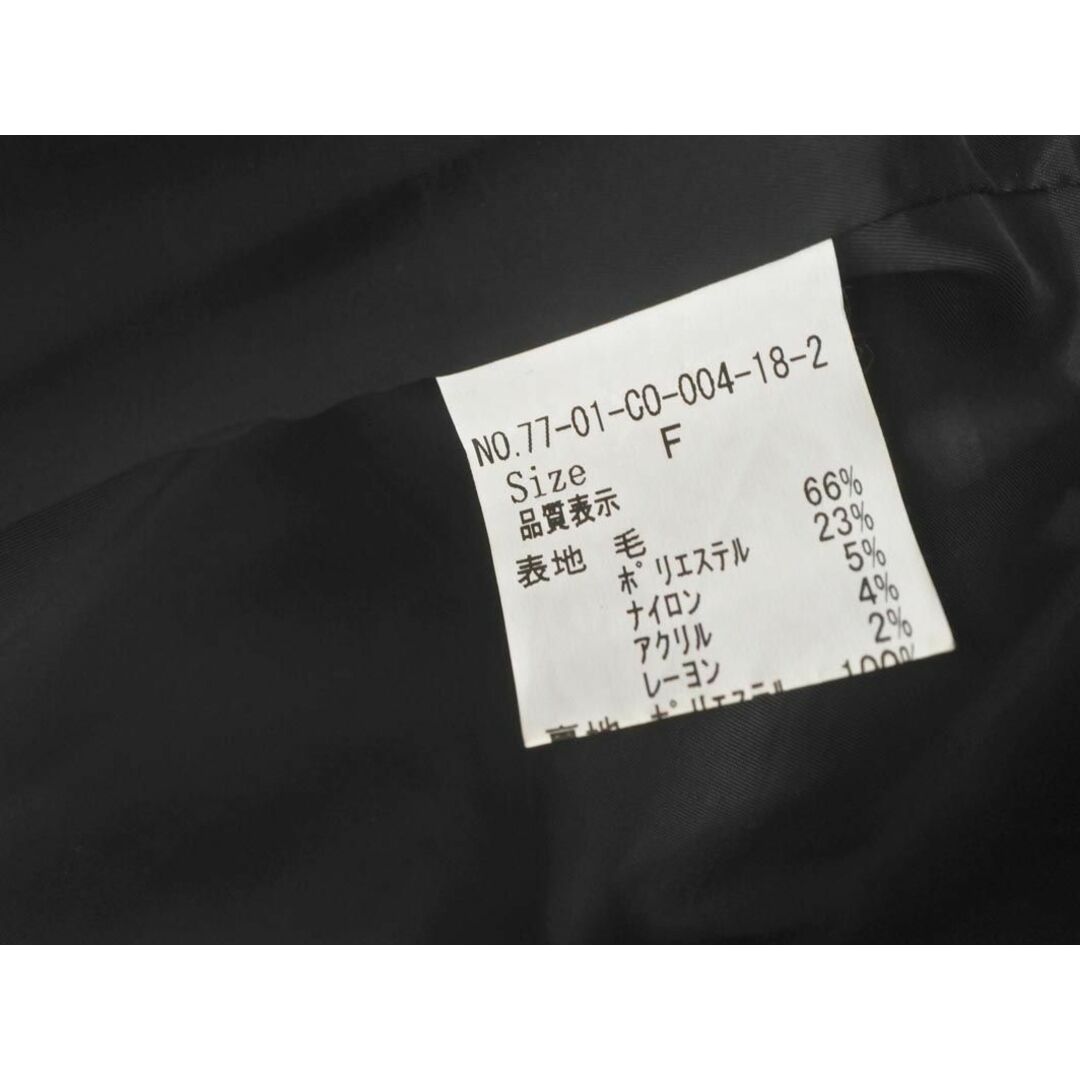 アンビデックス YEAR ウール混 チェック チェスター コート sizeF/赤ｘベージュ ◆■ レディース レディースのジャケット/アウター(チェスターコート)の商品写真