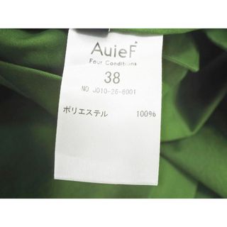 AuieF アウィーエフ タック ワイド パンツ size38/緑 □□ レディース