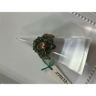 スワロフスキー　ハンドメイド　ビーズ　リング　指輪(リング)