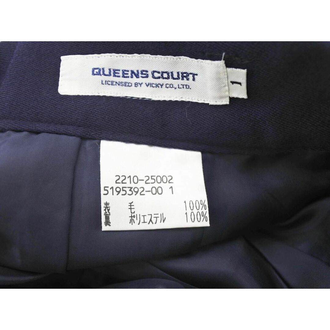 QUEENS COURT(クイーンズコート)のクイーンズコート ウール100% キュロット パンツ size1/紺 ◇■ レディース レディースのパンツ(キュロット)の商品写真