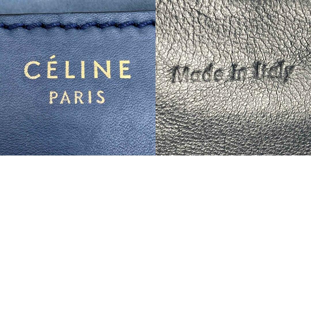 celine(セリーヌ)のCELINE セリーヌ ラゲージ ミニ ハンドバッグ トートバッグ 手持ち バッグ ブルー ネイビー レザー レディース ファッション U CE 0120 USED 【中古】 レディースのバッグ(ハンドバッグ)の商品写真