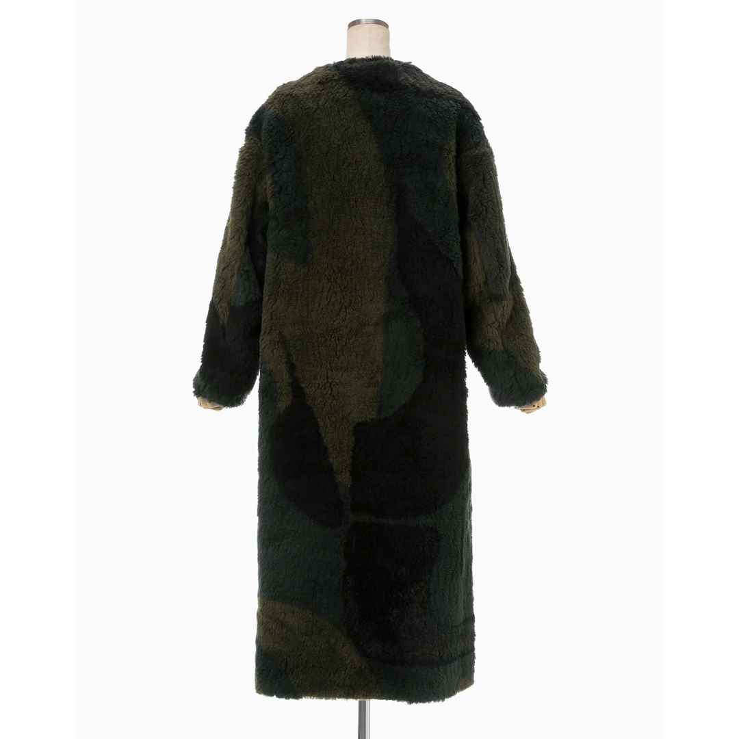 mame(マメ)のmame ＊ Knitted Fluffy Wool I-Line Coat レディースのジャケット/アウター(ロングコート)の商品写真