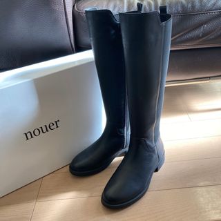 ヌエール(nouer)の新品37サイズ23.5センチnouer黒ロングブーツ　スコットクラブ福袋(ブーツ)