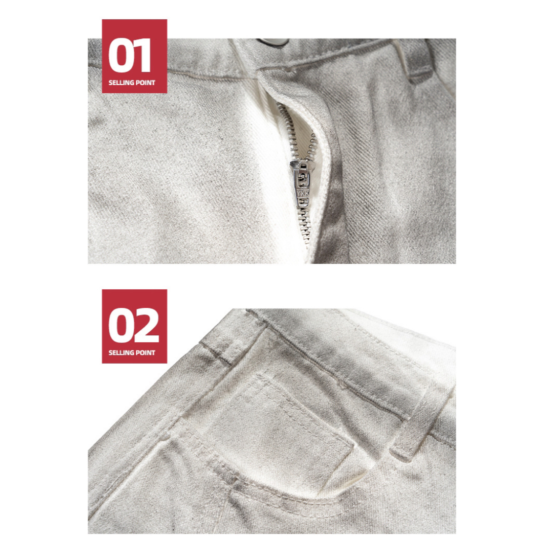 Rick Owens(リックオウエンス)のメンズ ビンテージ風 バイカー　デザイン　デニムパンツ メンズのパンツ(デニム/ジーンズ)の商品写真