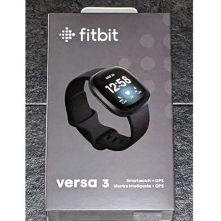 Fitbit スマートウォッチ VERSA 3 BLACK/BLACK FB51(その他)