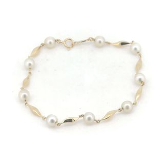 ミキモト(MIKIMOTO)の目立った傷や汚れなし ミキモト パール ブレスレット 5.2ミリ 9P K18YG(18金イエローゴールド)(ブレスレット/バングル)