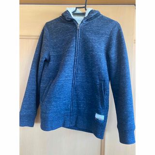 エイチアンドエム(H&M)のUSED H&M  内ボアパーカー　紺色　146〜152cm  10〜12歳(ジャケット/上着)