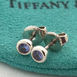 ティファニー(Tiffany & Co.)のTiffany アクアマリン　バイザヤードピアス 希少美品(ピアス)