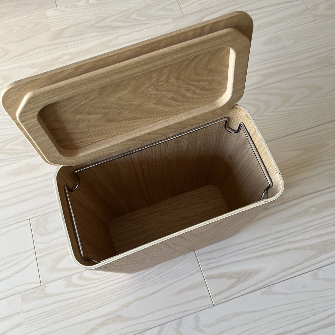 無印良品 木製ごみ箱2個セット 袋止めワイヤー アルミゴミ箱(廃版品 無印良品 木製ごみ箱2個セット 袋止めワイヤー アルミゴミ箱(廃版品