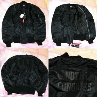 アルファインダストリーズ(ALPHA INDUSTRIES)のDO NOTHING CONGRESS藤原ヒロシALPHAアルファMA-1黒L(フライトジャケット)