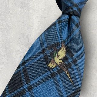 ラルフローレン(Ralph Lauren)の美品 Ralph Lauren チェック柄 ハンティング 鳥 ウール ネクタイ(ネクタイ)