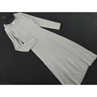 オペーク(OPAQUE)のOPAQUE オペーク フェイクレイヤード ロング リブ ニット ワンピース sizeS/グレー ◇■ レディース(ロングワンピース/マキシワンピース)