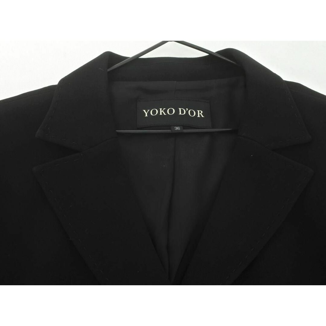 YOKO D'OR(ヨーコドール)のYOKO D'OR ヨーコドール テーラード ジャケット size36/黒 ◇■ レディース レディースのジャケット/アウター(テーラードジャケット)の商品写真