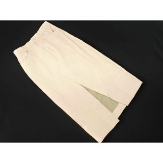 ザラ(ZARA)のZARA ザラ フェイクレザー スリット ロング スカート sizeS/アイボリー ◇■ レディース(ロングスカート)