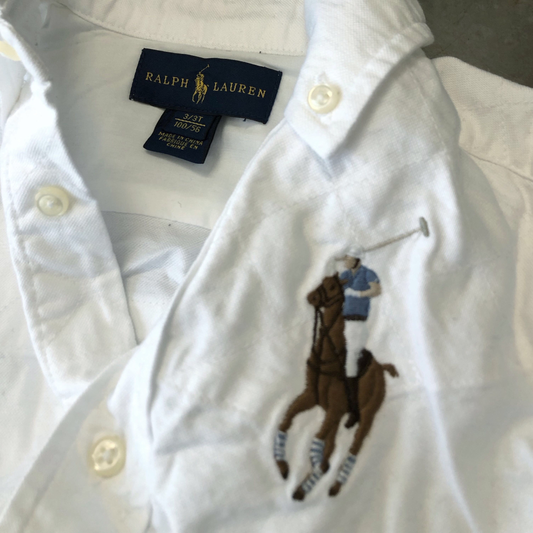 Ralph Lauren(ラルフローレン)のラルフローレン 長袖シャツ ホワイト キッズ/ベビー/マタニティのキッズ服男の子用(90cm~)(ブラウス)の商品写真