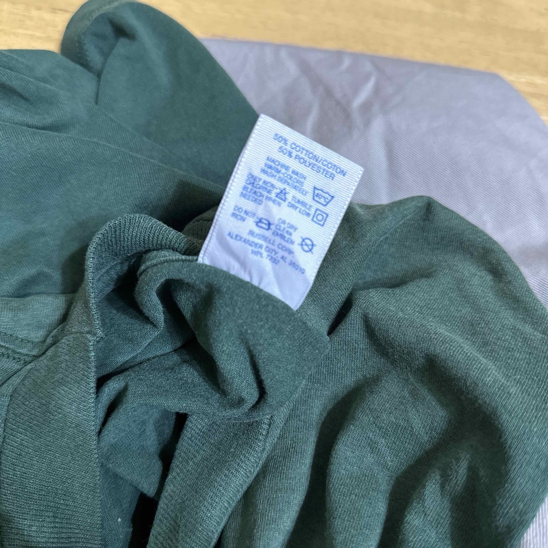 JERZEES(ジャージーズ)のJERZEES ビッグサイズ 袖フリル  シャツ ドッキング カットソー レディースのトップス(カットソー(長袖/七分))の商品写真