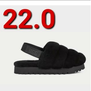 UGG - SALE極美品❗️UGG ムートン サンダル ブラック S/N 1107953 の