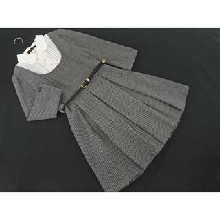 セシルマクビー(CECIL McBEE)のセシルマクビー フェイクレイヤード Aライン ワンピース sizeM/黒ｘ白 ◇■ レディース(ミニワンピース)