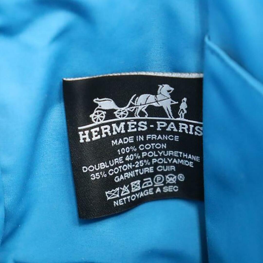 Hermes(エルメス)のエルメス ポーチ ジメトゥ PM  コットン100％ ブルー  HERMES 【中古】 | 青色 ブランド 化粧 マルチケース メイクポーチ クラッチバッグ ファッション Aランク レディースのファッション小物(ポーチ)の商品写真