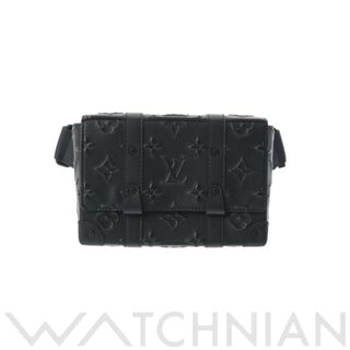 LOUIS VUITTON - 中古 ルイ ヴィトン LOUIS VUITTON M57952 RFIDタグ（ICチップ） メンズ ウエストバッグ モノグラムエクリプス ノワール モノグラムシールレザー