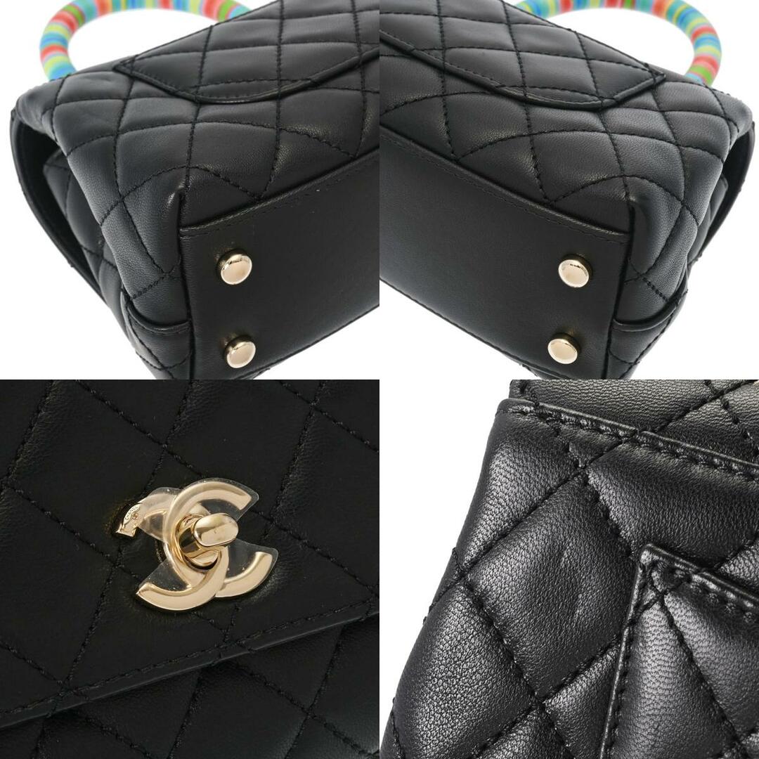 CHANEL(シャネル)のシャネル マトラッセ トップハンドル XXS 2WAY ハンドバッグ 黒/ レディースのバッグ(ハンドバッグ)の商品写真