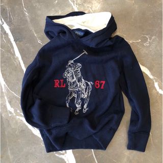 ポロラルフローレン(POLO RALPH LAUREN)のポロラルフローレン 綿ニットパーカー ネイビー(ニット)