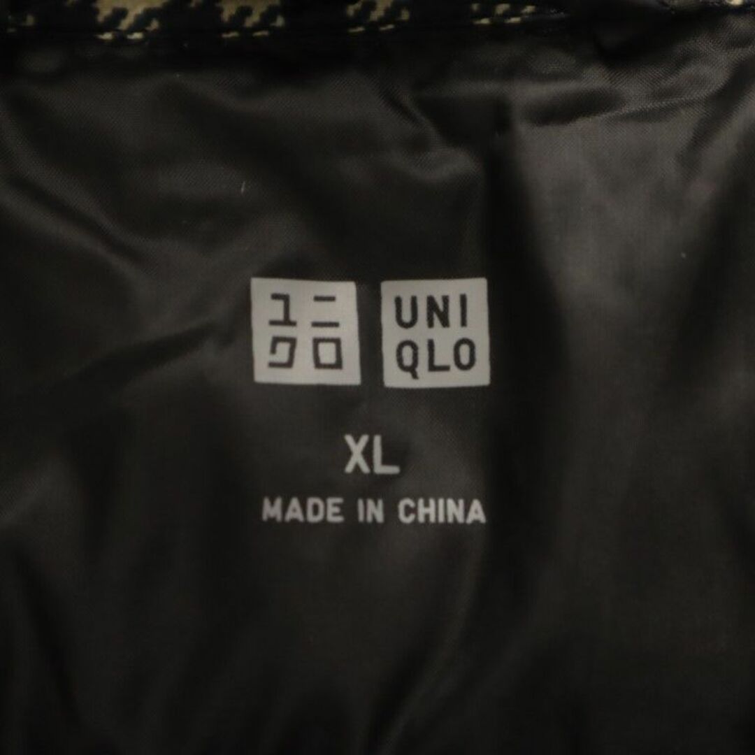 UNIQLO(ユニクロ)のユニクロ ギンガムチェック柄 ウルトラライト ダウンベスト XL 黒系 UNIQLO 収納袋付き レディース 古着 【240103】 レディースのジャケット/アウター(ダウンベスト)の商品写真