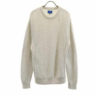 ビームス(BEAMS)のビームス 長袖 コットンニット セーター M グレー系 BEAMS 薄手 メンズ 古着 【240103】(ニット/セーター)