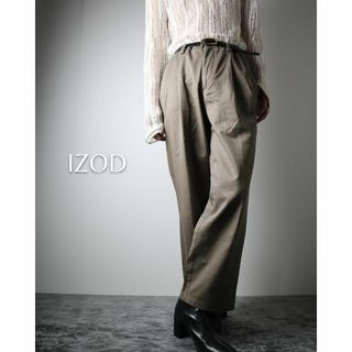 アートヴィンテージ(ART VINTAGE)の【IZOD】2タック ワイド バギー チノパン コットンパンツ W34 茶系(チノパン)