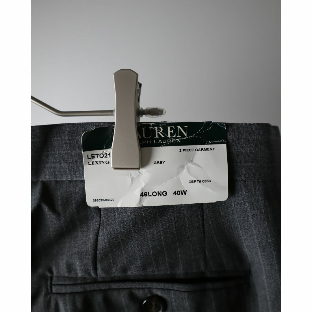 Ralph Lauren(ラルフローレン)の【ラルフローレン】デッドストック ピンストライプ ワイド スラックス グレー メンズのパンツ(スラックス)の商品写真