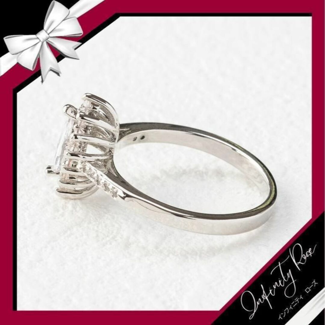 （R017S）22号 可愛らしい豪華なデザインクリスタルリング　 高価爪留め指輪 レディースのアクセサリー(リング(指輪))の商品写真