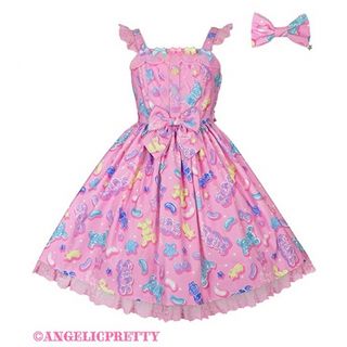 アンジェリックプリティー(Angelic Pretty)のJelly Candy ToysジャンパースカートSet 新品未開封(ひざ丈ワンピース)