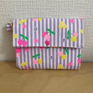 ハンドメイド　キッズウォレット　ピンクス(外出用品)