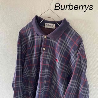 バーバリー(BURBERRY)のBurberrysバーバリーズノバチェックスウェットトレーナーメンズ長袖ネイビー(スウェット)