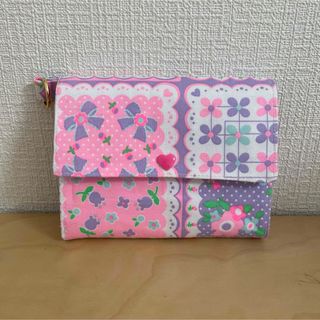 ハンドメイド　ウォレット　ピンクス(外出用品)