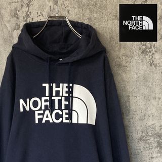 ザノースフェイス(THE NORTH FACE)のザノースフェイス  プルオーバーパーカー　ネイビー　メンズ　XL相当(パーカー)