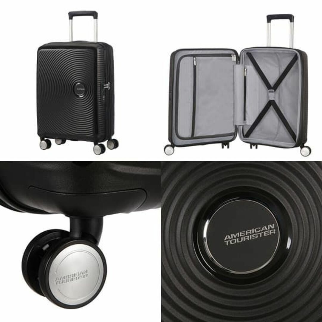 Samsonite(サムソナイト)の(KP0071)訳あり アメリカンツーリスター サウンドボックス55cmブラック レディースのバッグ(スーツケース/キャリーバッグ)の商品写真