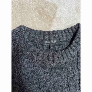 【美品】BEAMS ニット　長袖　ダークグレー