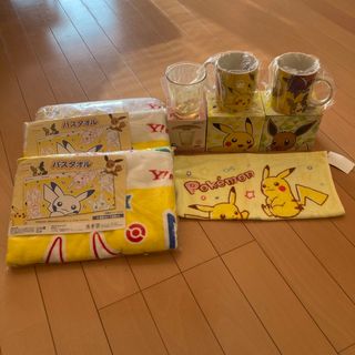 ポケモン　バスタオル　ハンドタオル　カップ(キャラクターグッズ)