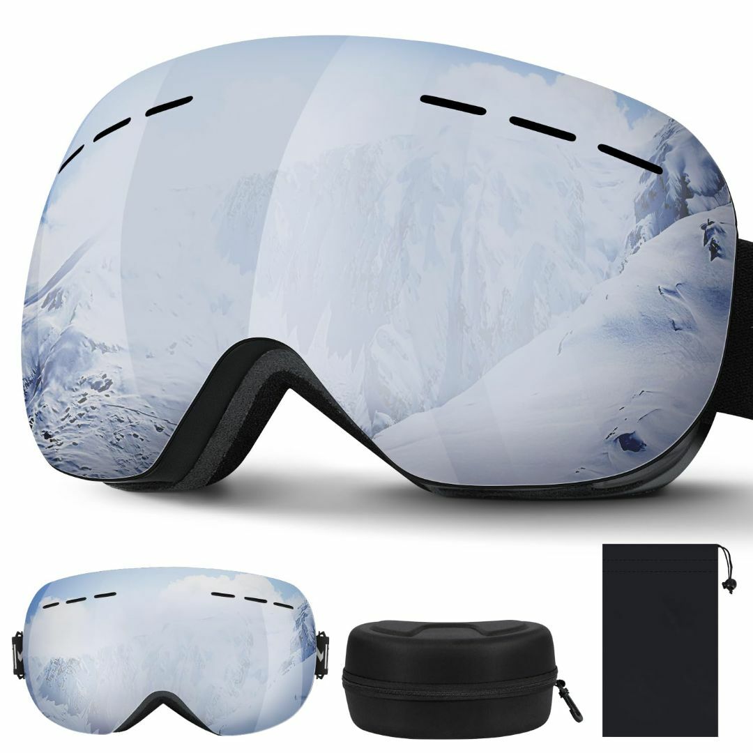 アクセサリー[Mixiu] スキーゴーグル スノーゴーグル 紫外線100%カット UV400