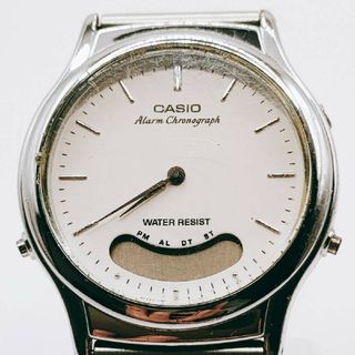 カシオ(CASIO)の#179 CASIO カシオ AQ-227 腕時計 アナログ 3針 白文字盤(腕時計(アナログ))