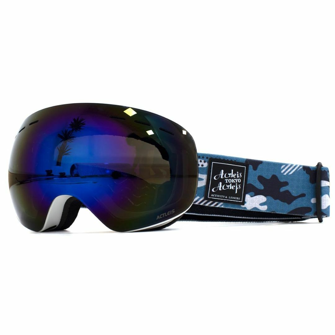[アクレイス] スキー ゴーグル 両層レンズ スノーボード メガネ対応 曇り止めアクセサリー