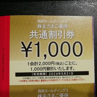 西武ホールディングス 株主優待 共通割引券 1000円x10枚(ショッピング)