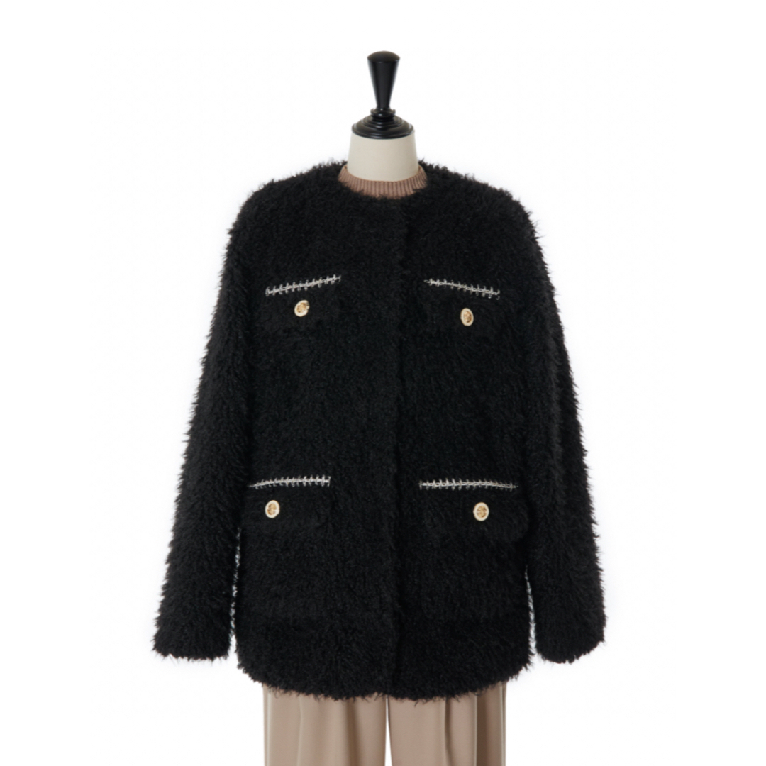 ジャケット/アウターRoyal Faux Fur Coat - black / S