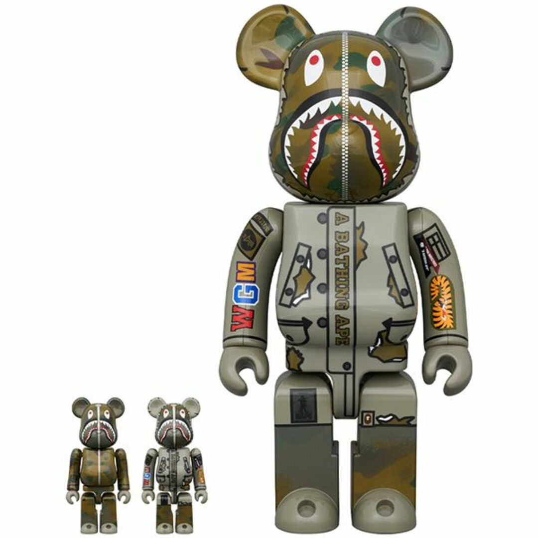 その他BE@RBRICK BAPE ALPHA CAMO SHARK 100 400％