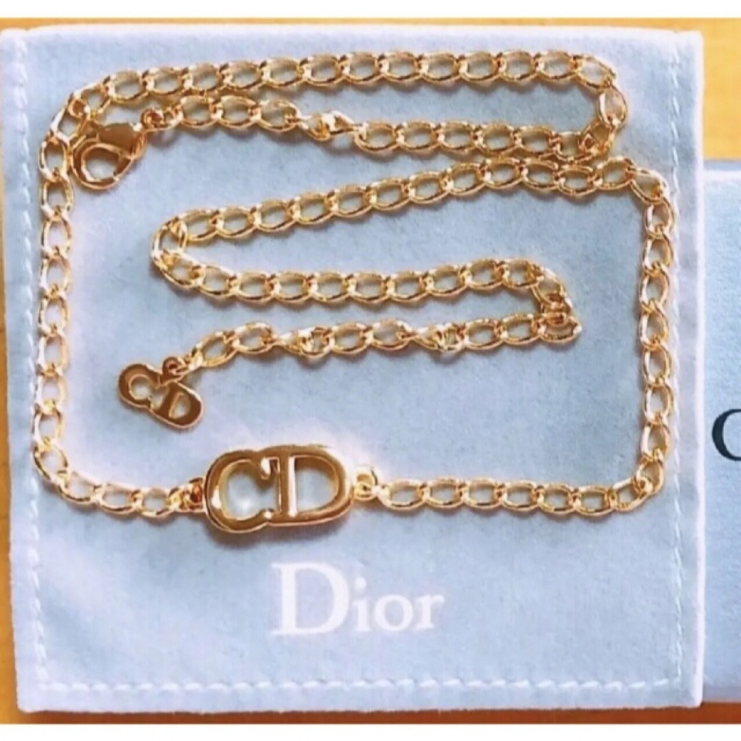 Dior 希少 チョーカー ネックレス 上品 ゴールド ロゴ CD シンプル