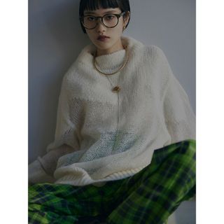 アメリヴィンテージ(Ameri VINTAGE)のAmeri　UND MOHAIR WAVE LINE KNIT TOP(ニット/セーター)