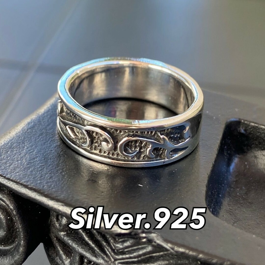 シルバーリング 22.5号 指輪 メンズリング SILVER925 トライバル メンズのアクセサリー(リング(指輪))の商品写真