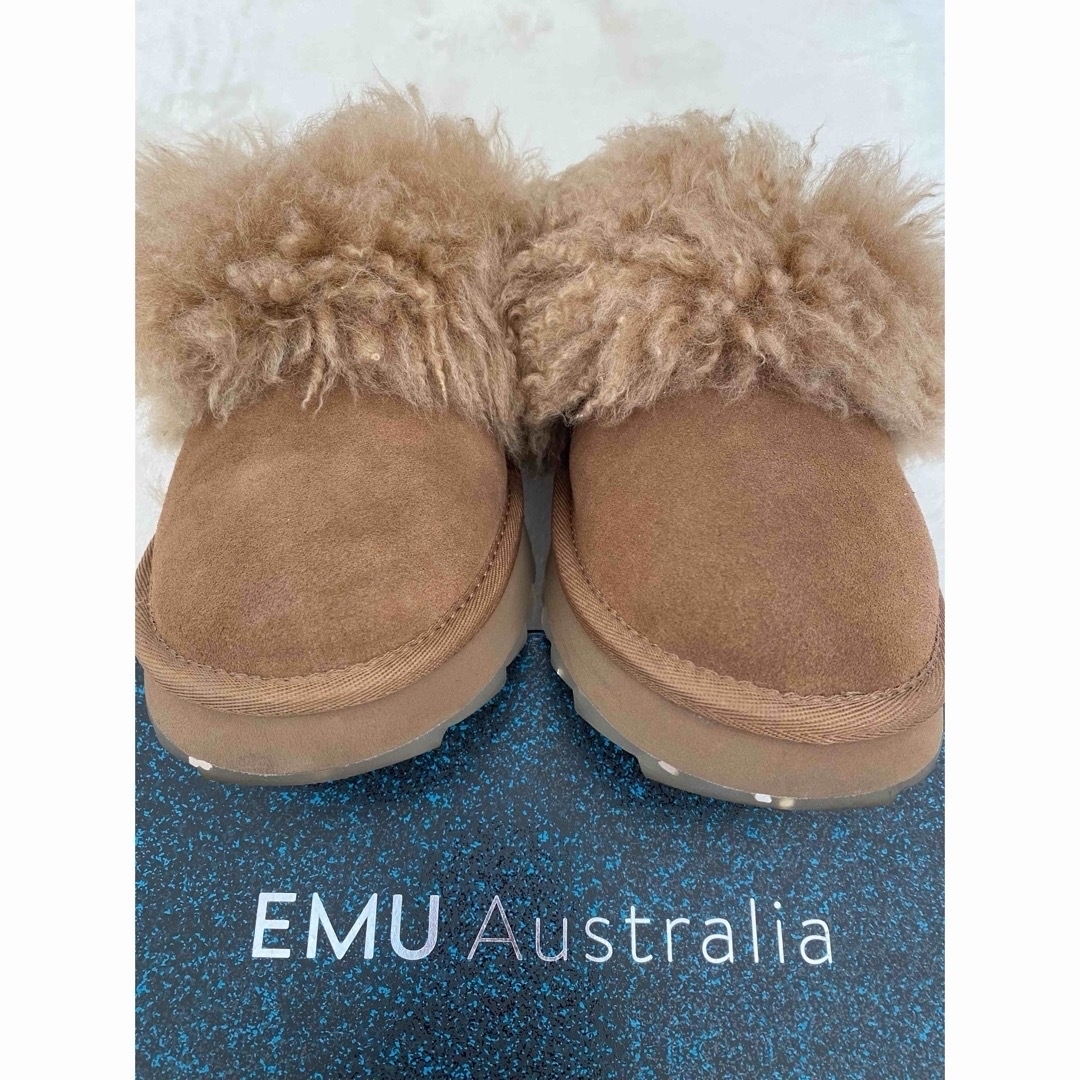EMU Australia(エミュオーストラリア)の美品EMU ムートン スリッパ スリッポン25cm レディースの靴/シューズ(スリッポン/モカシン)の商品写真